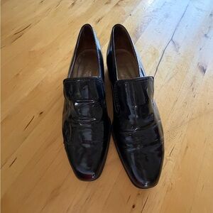 Johnston & Murphy Men's Black Patent Leather Slip-On Loafers